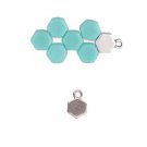 MARAGAS-HONEYCOMB Bead SUB Antique Silver Plate, EACH
