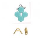 Melanes - Honeycomb Bead. End 24K Gold Plate, ea