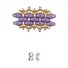 Kaparia - SuperDuo Side Bead Antique Silver Plate, pk/12