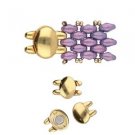 Cymbal Kypri - SuperDuo Magnetic Clasp, 24K  Gold Plate, ea