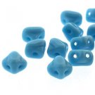 2 Hole Silky 5mm Blue Turquoise, 40 Beads SQ205-63030