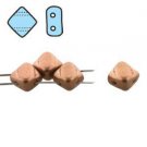 2 Hole Silky 6mm Crystal Bronze Copper, 40 Beads SQ206-00030-01780