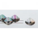 2 Hole Silky 6mm Twinkle Silver, 40 Beads SQ206-00030-98553