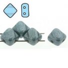 2 Hole Silky 6mm White Alabaster Blue Luster, 40 Beads SQ206-02010-14464
