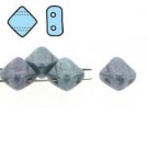 2 Hole Silky 6mm Chalk Blue Luster, 40 Beads SQ206-03000-14464