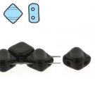 2 Hole Silky 6mm Jet, 40 Beads SQ206-23980