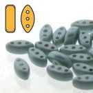 CALI 3x8mm 3-hole beads CHALK/GREEN LUSTER,  aprx 9 gm CAL3803000-14458