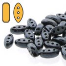 CALI 3x8mm 3-hole beads JET/GUNMETAL, aprx 9 gm CAL3823980-14400