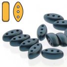 CALI 3x8mm 3-hole beads PASTEL PETROL, aprx 9 gm CAL3825033