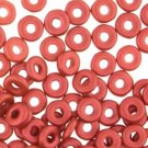 O Beads 3.8x1mm LAVA RED  aprx7.1gm Czech glass beads for beadwork, bead embroidery