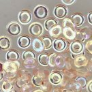 O Beads 3.8x1mm ROSALINE AB aprx7.1gm pink Czech glass beads for beadwork, bead embroidery
