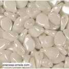 Pip 5X7mm WHITE ALABASTER HEMATITE, aprx 60 Czech glass beads