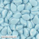 Pip 5X7mm OPAQUE LIGHT BLUE, aprx 60 Czech glass beads