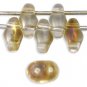 SuperDuo 5x2mm Twilight - Crystal aprx 10gm Czech glass 2-hole beads Color W0003