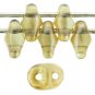 SuperDuo 5x2mm Black Diamond - Celsian aprx 10gm Czech glass 2-hole beads Color Z4002