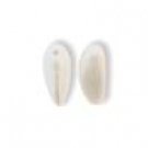 4X11mm 2-hole CHILLI BEAD PASTEL WHITE, aprx 40bds