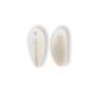 4X11mm 2-hole CHILLI BEAD PASTEL WHITE, aprx 40bds