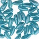 4X11mm 2-hole CHILLI BEAD PASTEL AQUA, aprx 40bds