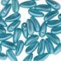4X11mm 2-hole CHILLI BEAD PASTEL AQUA, aprx 40bds