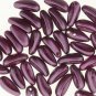 4X11mm 2-Hole CHILLI BEAD PASTEL BORDEAUX, aprx 40bds