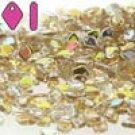 Dragon Scale Bead 1.5x5mm CRYSTAL LEMON RAINBOW, aprx 10gm