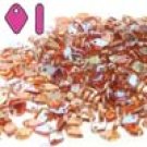 Dragon Scale Bead 1.5x5mm CRYSTAL ORANGE RAINBOW, aprx 10gm