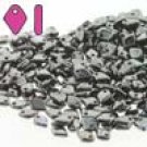 Dragon Scale Bead 1.5x5mm (JET) HEMATITE, aprx 10gm