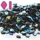 Dragon Scale Bead 1.5x5mm (JET) AB, aprx 10gm