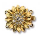 Elegant Elements Flower Clasp 2-strand Gold Plate