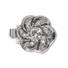 Elegant Elements FLOWER CLASP 15mm 1 strand with crystal Silver Plated