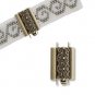 Beadslide Squiggle Design 10mm X 18mm Antique Brass by Elegant Elements