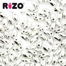 Rizo 2.5x6mm CRYSTAL FULL LABRADOR, aprx 22gm Czech Glass Beads color 00030-27000