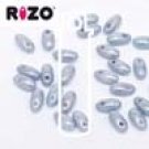 Rizo 2.5x6mm BABY BLUE LUSTER, aprx 22gm Czech Glass Beads color 03000-14464