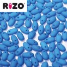 Rizo 2.5x6mm NEON SMURFS BLUE, aprx 22gm Czech Glass Beads color 03000-25127