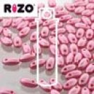 Rizo 2.5x6mm PASTEL PINK, aprx 22gm Czech Glass Beads color 25008