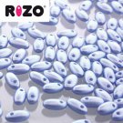 Rizo 2.5x6mm PASTEL LIGHT SAPPHIRE, aprx 22gm Czech Glass Beads color 25014