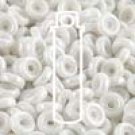 6mm Wheel Bead CHALK WHITE LUSTER, aprx 19gm Czech Glass Beads color 0603000-14400