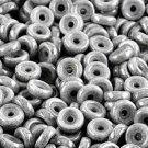 6mm Wheel Bead CHALK JET LUSTER, aprx 19gm Czech Glass Beads color 0603000-14449
