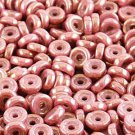 6mm Wheel Bead CHALK RED LUSTER, aprx 19gm Czech Glass Beads color 0603000-14495