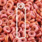 6mm Wheel Bead CHALK RUBY LUSTER, aprx 19gm Czech Glass Beads color 0603000-14497