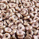 6mm Wheel Bead CHALK SENEGAL BROWN-PURPLE, aprx 19gm Czech Glass Beads color 0603000-15695