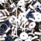 6mm Wheel Bead CHALK AZURO, aprx 19gm Czech Glass Beads color 0603000-22201