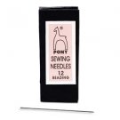 Pony Beading Needles size #12, pack of 25 Needles