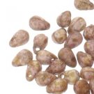 4x6mm LAVA ETCH BRONZE DROP, aprx 25 beads