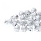 6x9mm ETCH LABRADOR DROP, aprx 20 beads