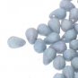 6x9mm LAVA ETCH BLUE DROP, aprx 20 beads