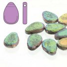 TEARDROP 9x11mm ETCH CRYSTAL FULL VITRAIL, aprx 30 beads