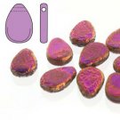 TEARDROP 9X11mm ETCH CRYSTAL FULL SLIPERIT, aprx 30 beads
