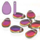 TEARDROP 9x11mm BACKLIT VAPOR, aprx 30 beads