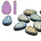 TEARDROP 9x11mm JET LASER WING, aprx 30 beads